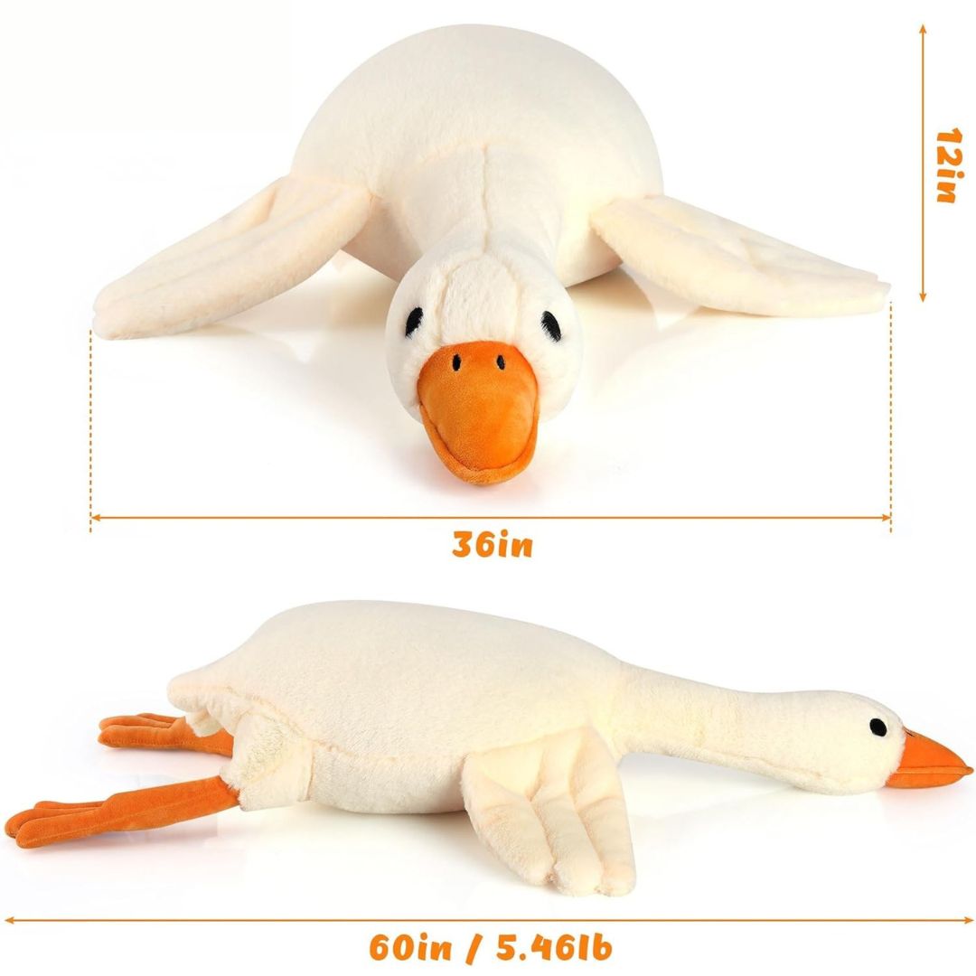 CozyBird™ – White Goose Plush Toy