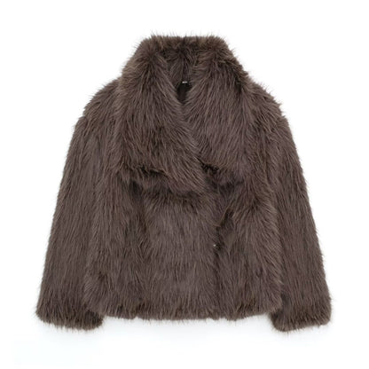 CozyChic™ – Plush Winter Lapel Coat
