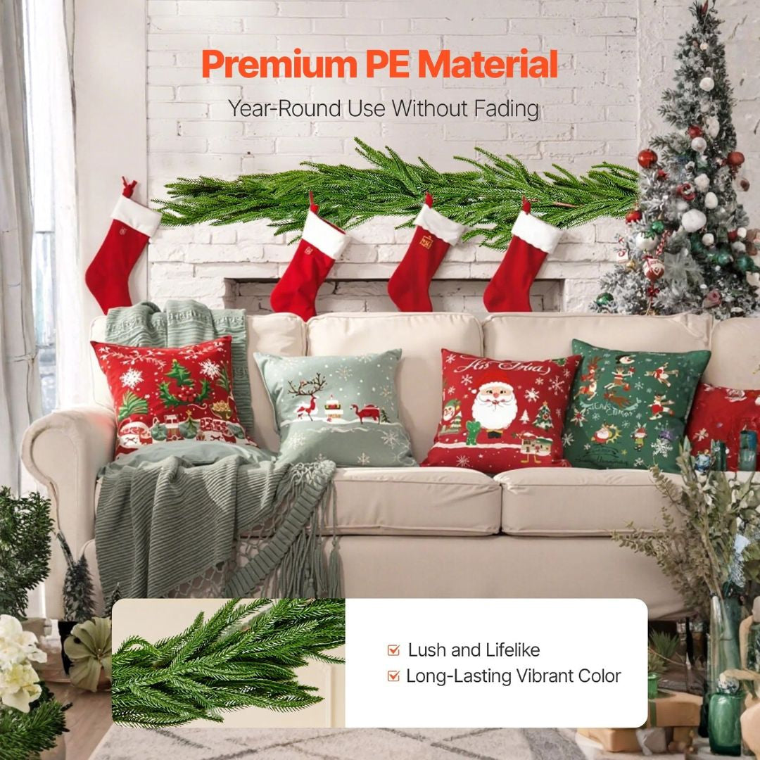 EverGreen™ – Faux 9ft Norfolk Christmas Garland